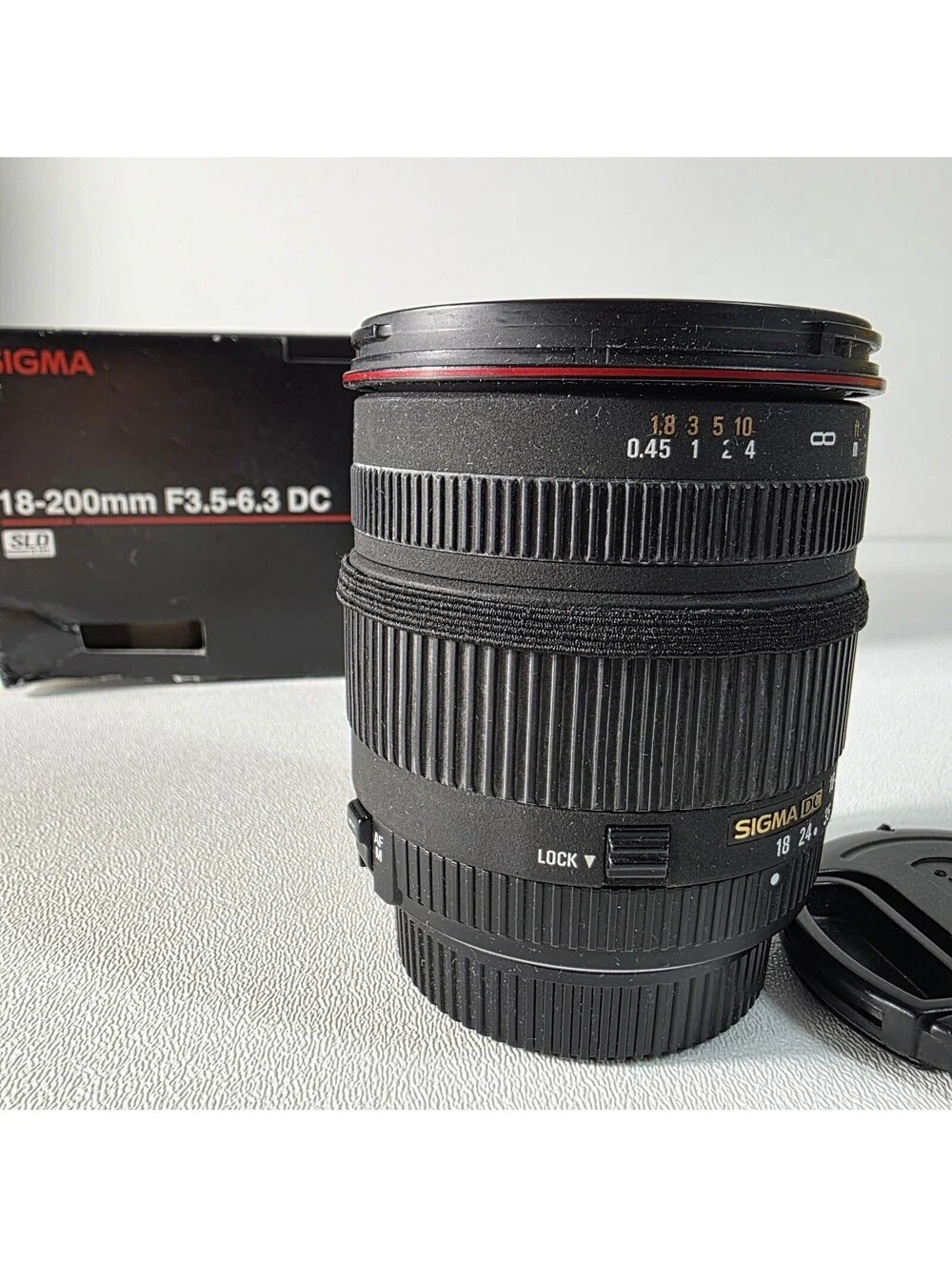 Sigma AF-MF Zoom Lens 18-200mm F3.5-6.3 DC for Nikon w/Caps & Original Box